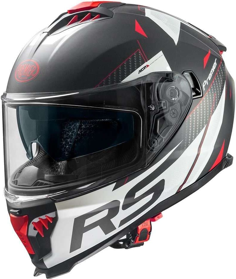 Casco Moto Integrale Premier TYPHOON RS2BM Bianco Nero Opaco taglia M
