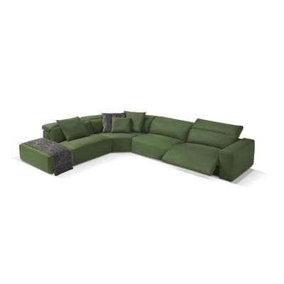 Ecksofa EGOITALIANO "Beverly, extravangantes Designsofa mit erstklassigem Sitzkomfort", grün (sprite), B:378cm H:95cm T:282cm, Sofas, Ecksofa, wahlweise mit elektrischer Relaxfunktion, Kopfteilverstellung