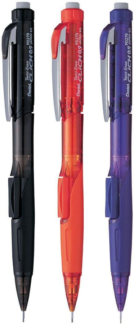 PENTEL Stiftpenna Twist-Erase Click 0,9 svart