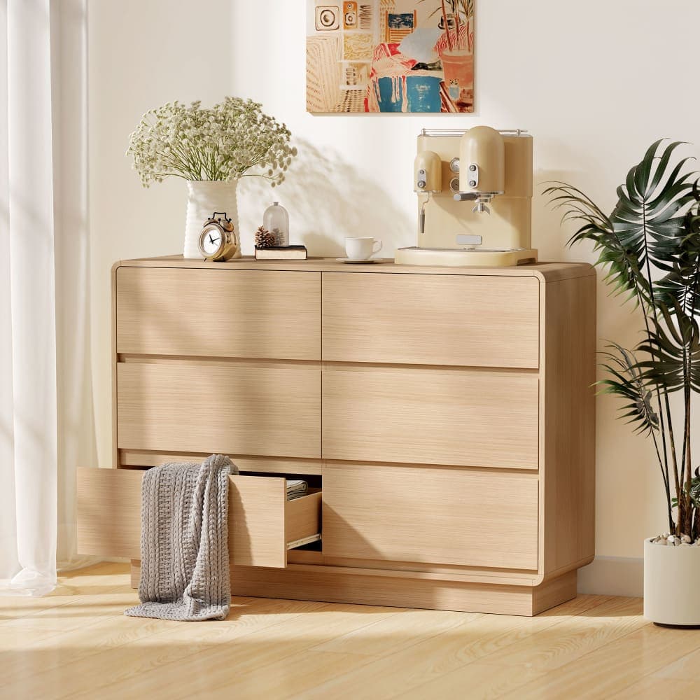 Homcom Aparador de salón 120x38x86 cm madera natural