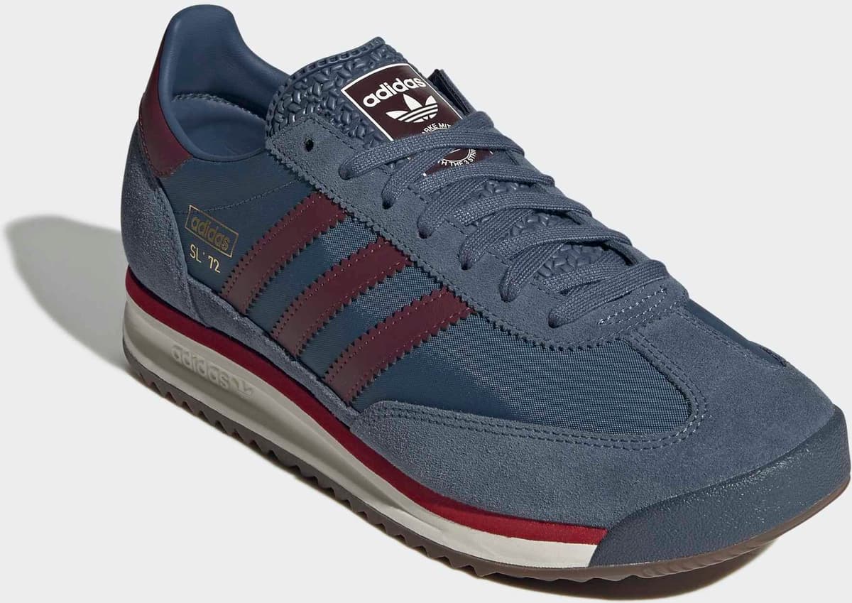 Sneaker ADIDAS ORIGINALS "SL 72 RS", Herren, Gr. 40, blau (preloved ink, maroon, equipment rot), Leder, Textil, Schuhe Sneaker