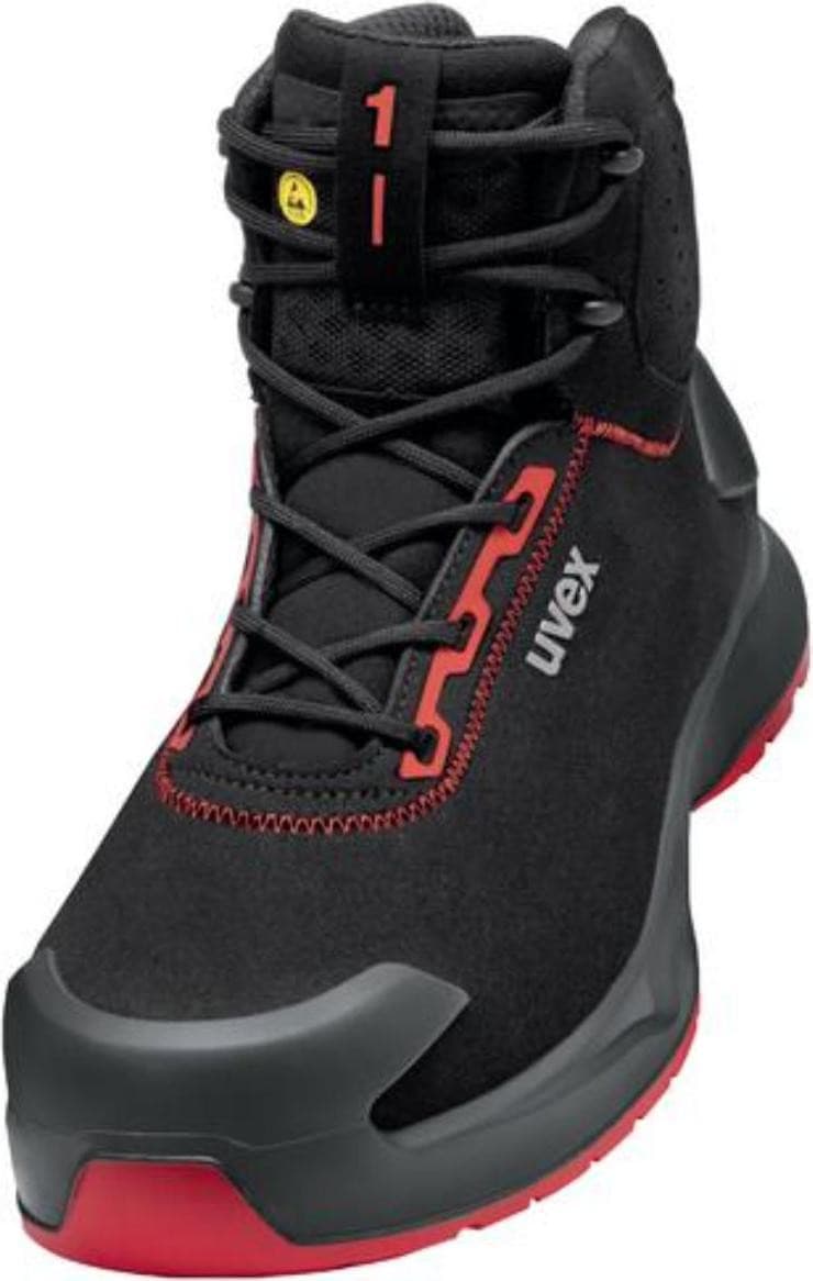 Uvex 1 x-craft veiligheidsschoen laars S3L zwart/rood maat 39