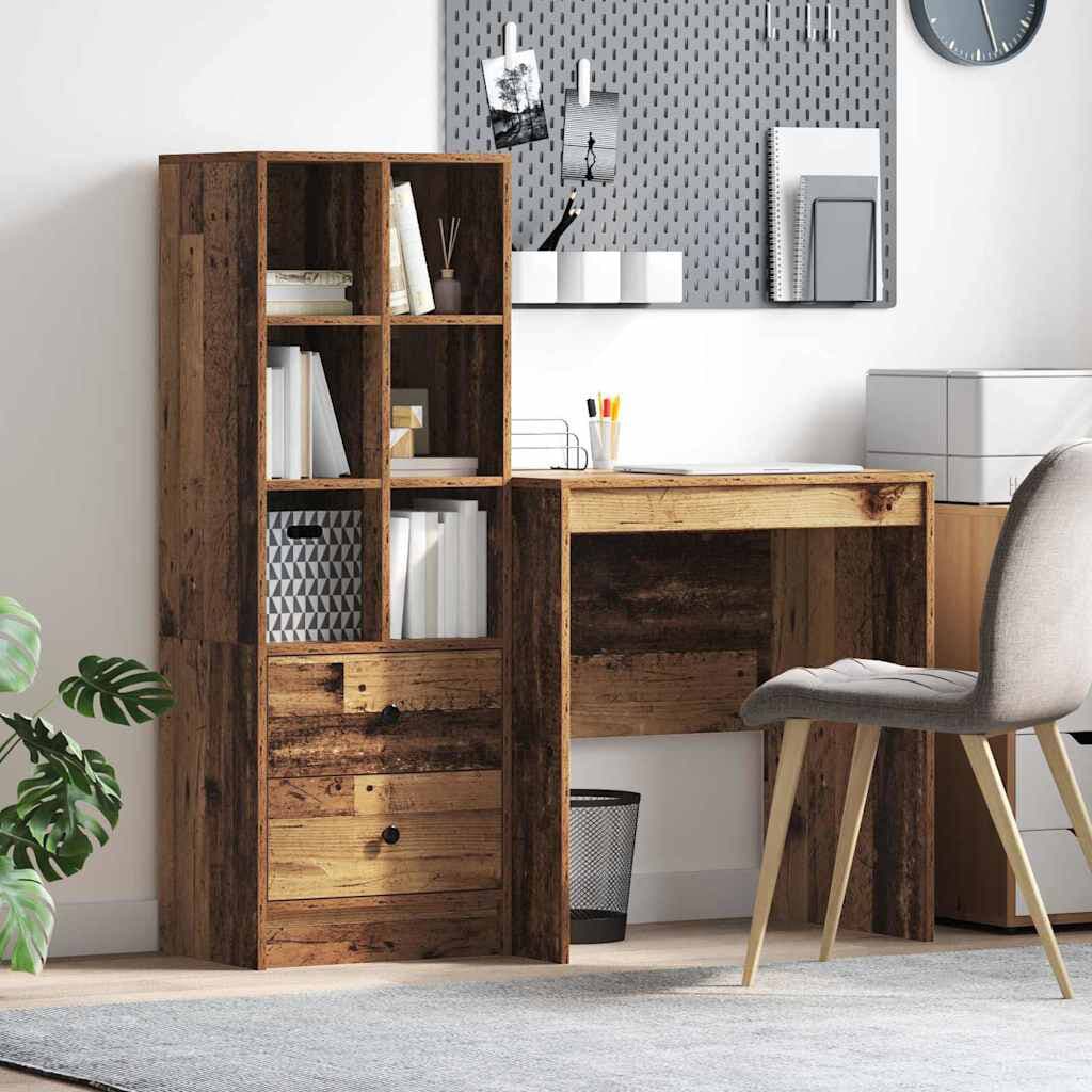 Latitude Run Credenza Desk Old wood 76cm H x 70cm W x 50cm D