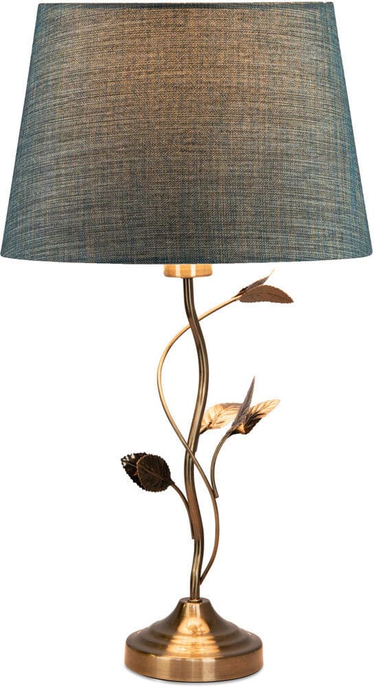 Marlow Home Co. Antique Metal Leaf 59cm Table Lamp Blue 59cm H X 30cm W X 30cm D