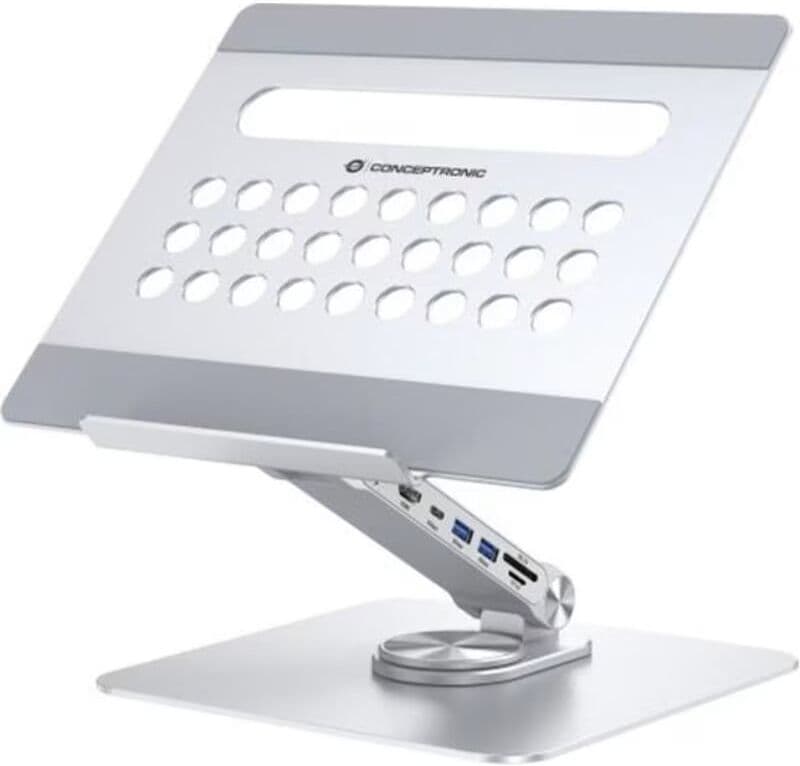 Conceptronic Soporte Para Portátil Con Docking Station 7 En 1 Talla Única Unisex