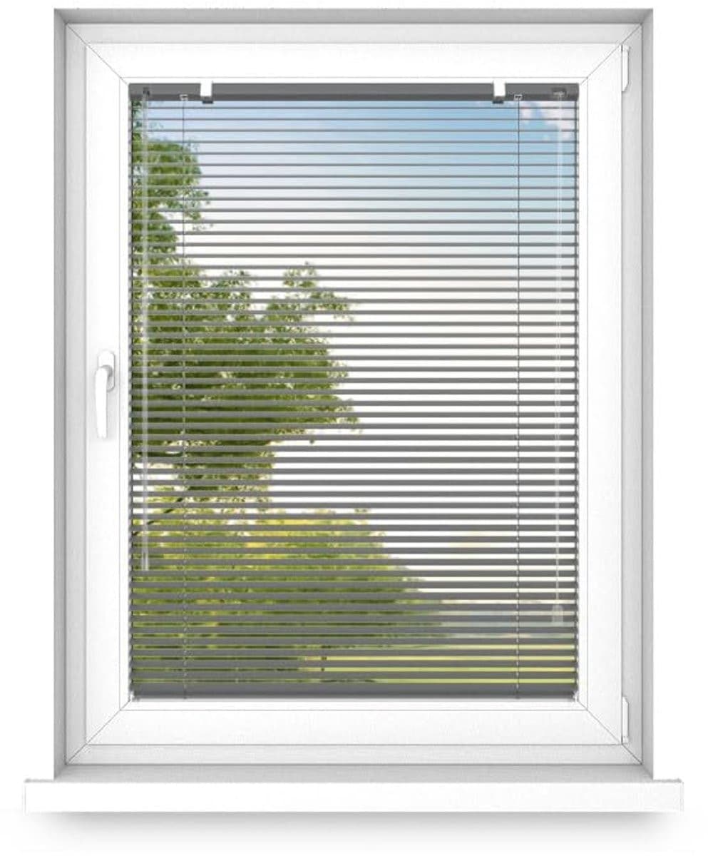 Time4blinds Aluminium Binnenjaloezieën zonder boren met koordgeleiders, Antraciet, B: 50 cm x H: 200 cm