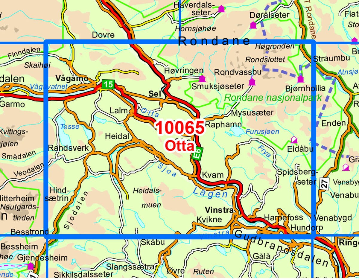 Nordic Maps Otta Norge-Serien Turkart