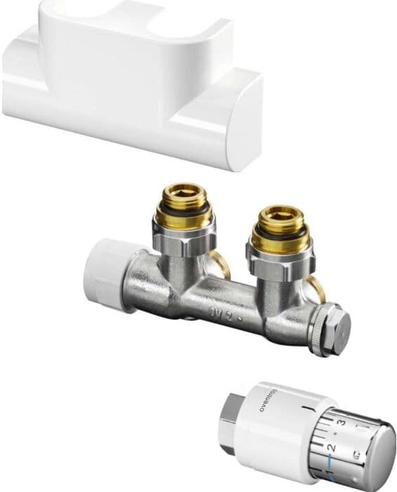 Oventrop Anschlussset 1184184 Eck, weiß, Uni SH