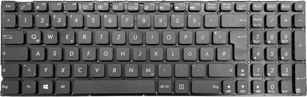T-ProTek Duits toetsenbord compatibel met Asus VivoBook Max X541UA-DM917T