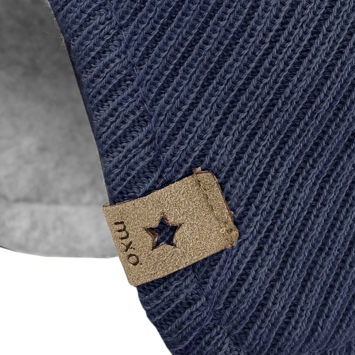 Strickmütze MAXIMO, Baby, Gr. 39, blau (navy), Strick, Baumwolle, unifarben, Mützen Strickmütze, wärmend, zum Binden, unifarben navy 39