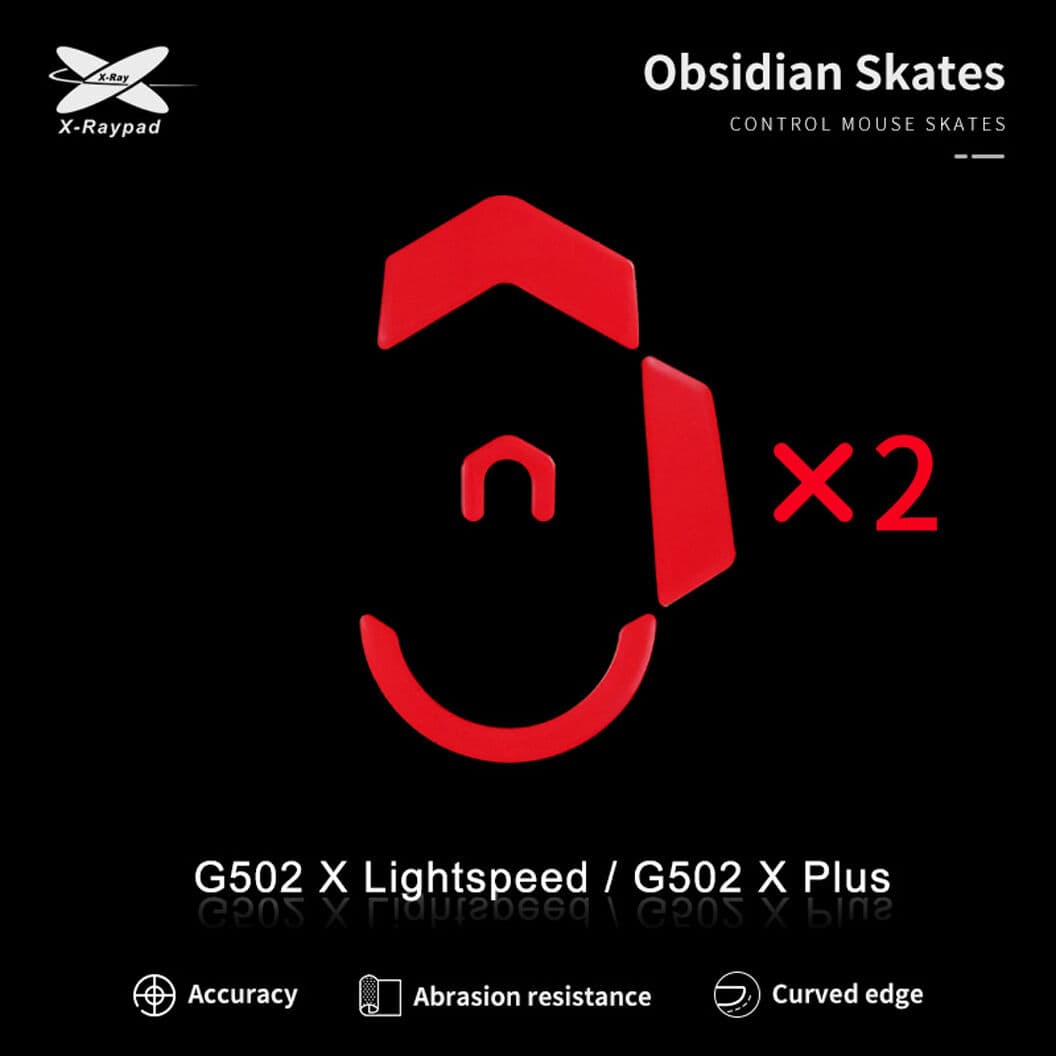 X-raypad Obsidian Mouse Skates Til Logitech G502 X Lightspeed/g502 X Plus