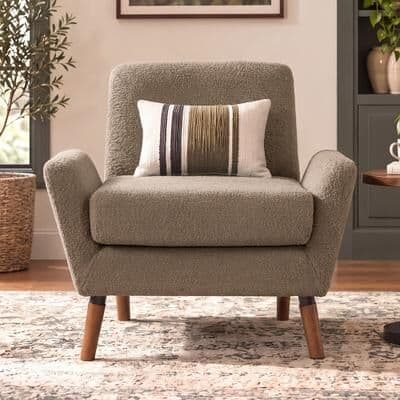 Accent Chair Armchair Side Chair Sofa Chair with Rubber Wood Legs