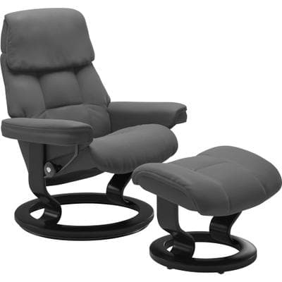 Relaxsessel STRESSLESS "Ruby", grau (grau batick), B:74cm H:97cm T:74cm, Leder PALOMA: Paloma ist ein durchgefärbtes Semianilin-Möbelleder mit natürlicher Narbung. Es wurde mit einer leichten Oberflächenbehandlung versehen, um es beständiger zu...