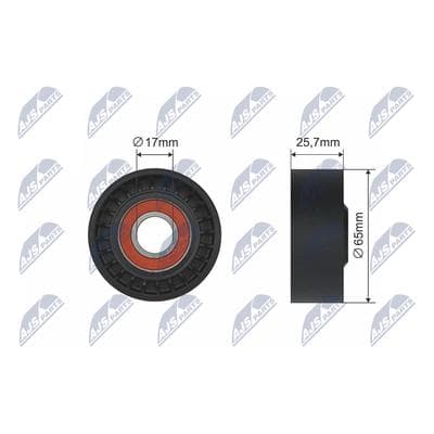NTY Spannrolle, Keilrippenriemen rnkfr011 für MAZDA