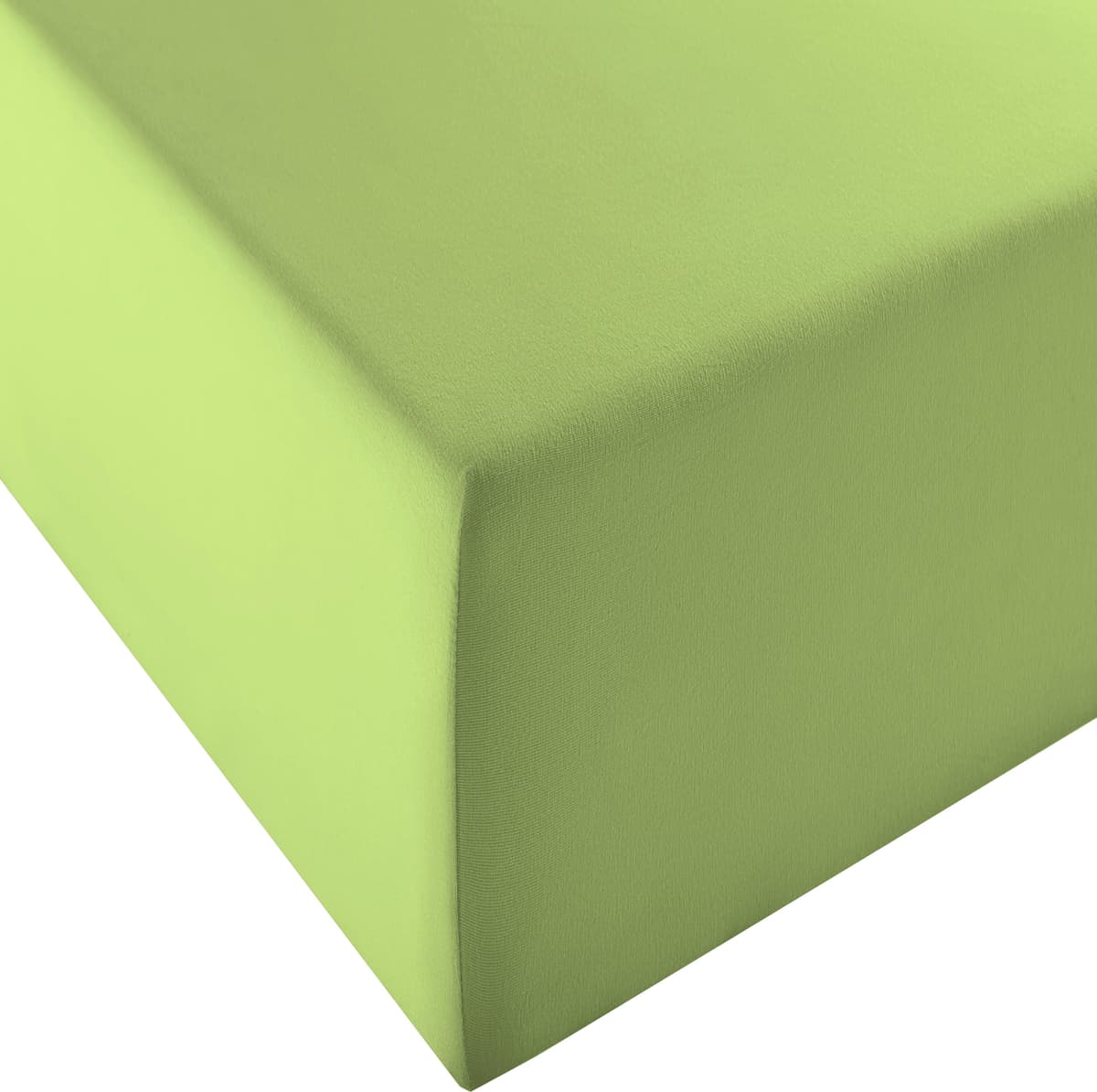 Spannbettlaken FLEURESSE "Comfort XL", grün (apfelgrün), 1 Stk., Mako-Jersey, 180x200 180x210 180x220 190x200 190x210 190x220 200x200 200x210 200x220 40cm, Mako-Jersey, Obermaterial: 96% Baumwolle, 4% Elasthan (LYCRA), Bettlaken, Spannbettlaken, Mako-Jers