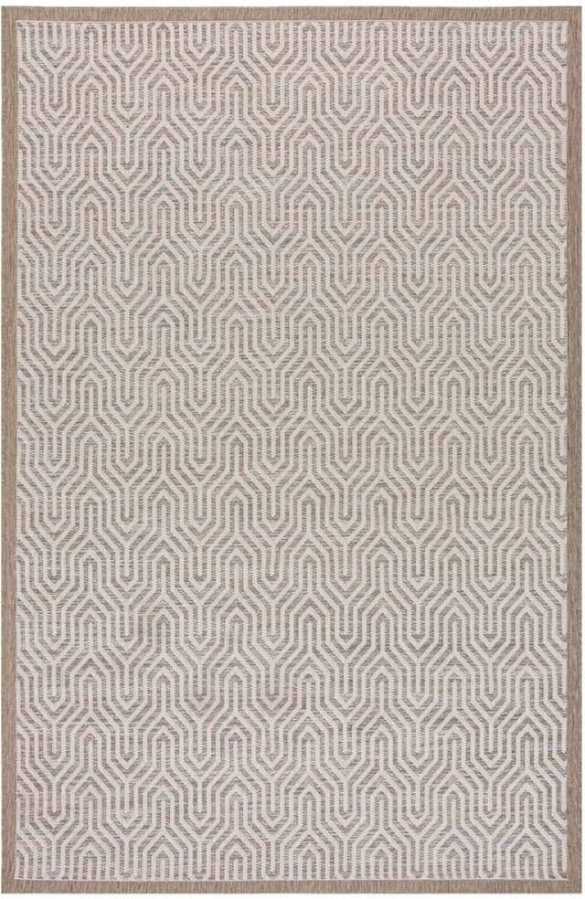 Novatrend Tapis intérieur extérieur en polypropylène beige gris 120x170 cm Beige 120x0x170cm