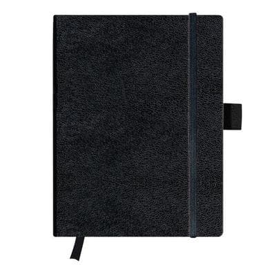 Herlitz Notizbuch Classic tablet 96 Blatt kariert schwarz mit Leseband und Falttasche, von , Herlitz