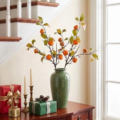 Regency International "36"" Southern Gilded Persimmon Spray Set of 2"