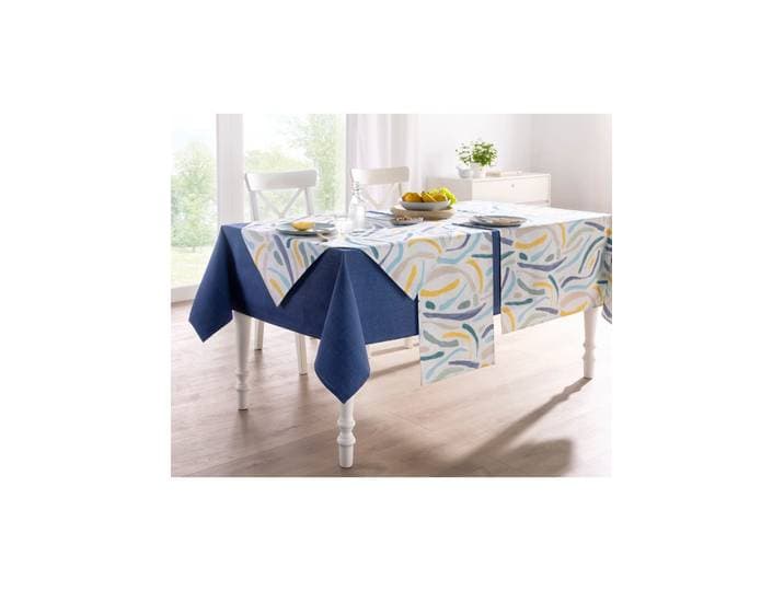 Tischdecke Gr. 7, blau, B:140cm L:190cm, Tischdecken, Tischdecke
