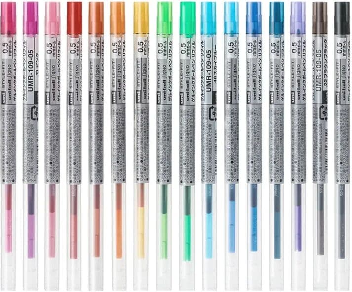 8pcs Japan UNI STYLE FIT Gel Pen Refills UMR-109-05 Color Core Replacement 0.5mm Kawaii School Office Stationery