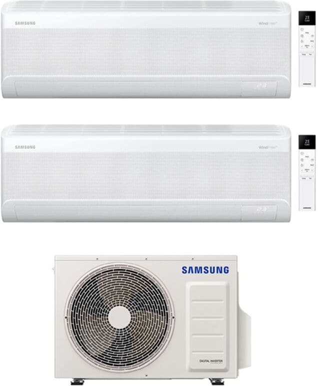 Samsung Climatizzatore Dual Split Windfree Avant S2 7+7 BTU con AJ050TXJ2KG/EU Inverter R-32 Wi-Fi Classe A+++