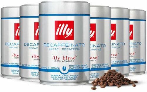 cafeIlly Illy - Kaffeebohnen Entkoffeiniert 6 X 250 G - MaxiCoffee