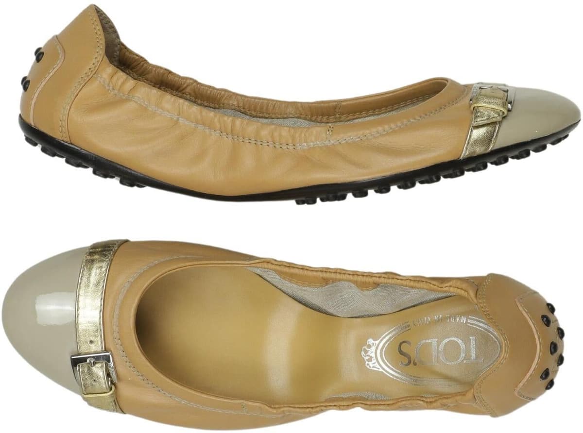 Tod's Damen Ballerina, Beige, Gr. EU 37, kein / Etikett - Second Hand