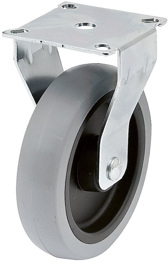 Swede-Wheel Fast hjul med platta, TPE-bana