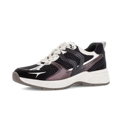Sneaker GABOR "Sneaker low", Damen, Gr. 38, schwarz (schwarz, multicolour), Schuhe Sneaker