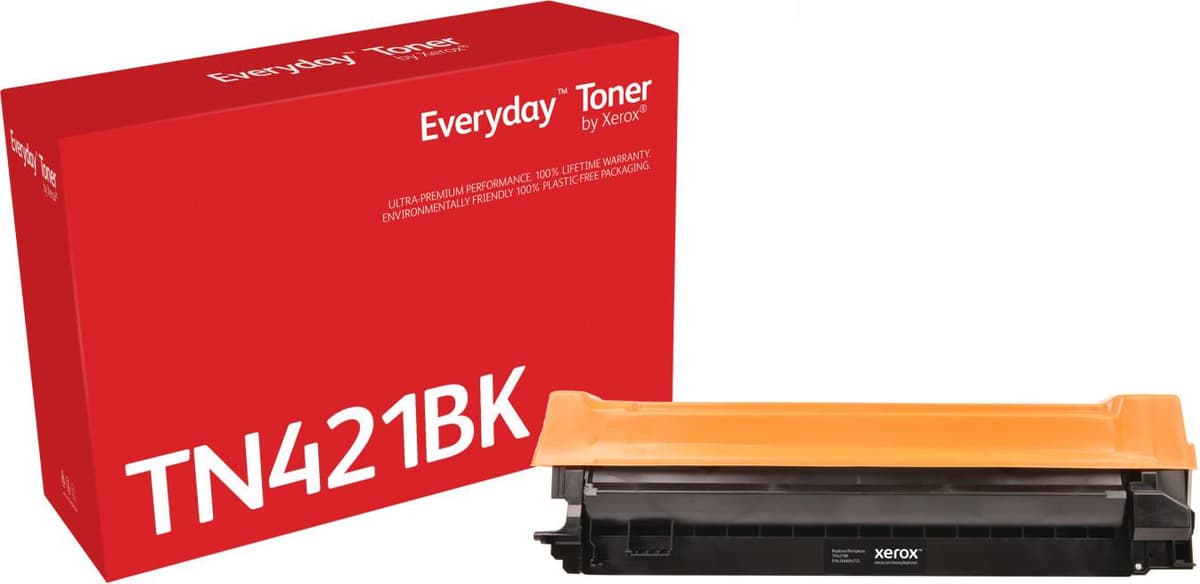 Xerox Everyday zwarte toner compatibel met Brother TN-421BK, standaard capaciteit, 3000 pagina's, zwart, 1 stuk