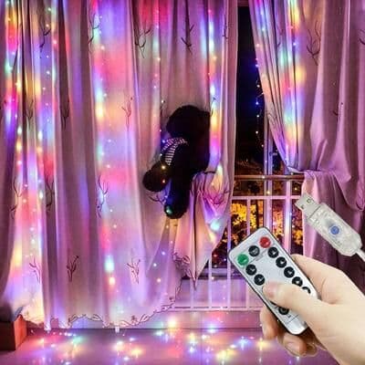 Uplift Picks LumiGlow LED Curtain Lights 3M 6M USB Fairy Lights With Remote multicolor 6x3m 600 Leds