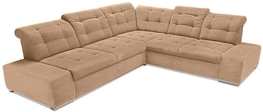 Ecksofa SIT & MORE "Pale L-Form", braun (macchiato), B:280cm H:84cm T:251cm, Primabelle , unsere bewährte Microfaser aus 100% Polyester;Luxus-Kunstleder im Korpus und Softstruktur aus 90% Polyester und 10% Polyamid in Sitz und Rücken;Struktur (90% Polyest
