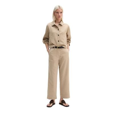 Kurzjacke MARC O'POLO "aus Organic Cotton-Lyocell-Leinen-Mix", Damen, Gr. 46, beige (earthy taupe), Obermaterial: 54% Baumwolle, 23% Lyocell, 23% Leinen, unifarben, Jacken Kurzjacke