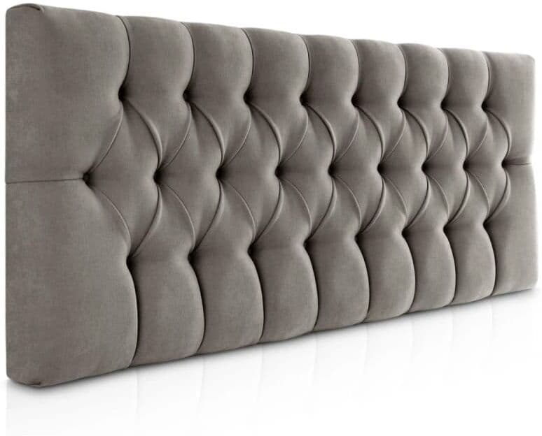 Morfeo Cabecero bajo acolchado gris antracita, cama 180 cm, 190x60 cm