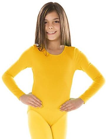 Kinder-Langarmbody, gelb