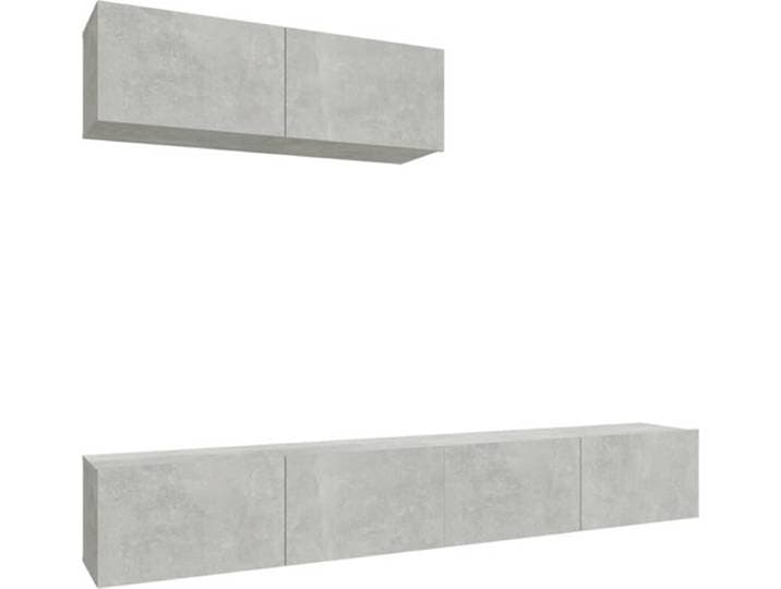 vidaXL - 3-delige - Tv-meubelset - bewerkt - hout - betongrijs