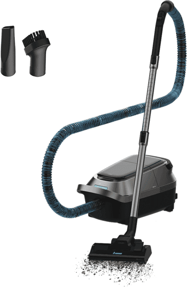 Aspirador con bolsa - Cecotec Conga Powerbag 5000 ProStyle Max, 890 W, Bolsa de 5 L, Doble filtro HEPA, Pantalla digital y función soplador, Gris