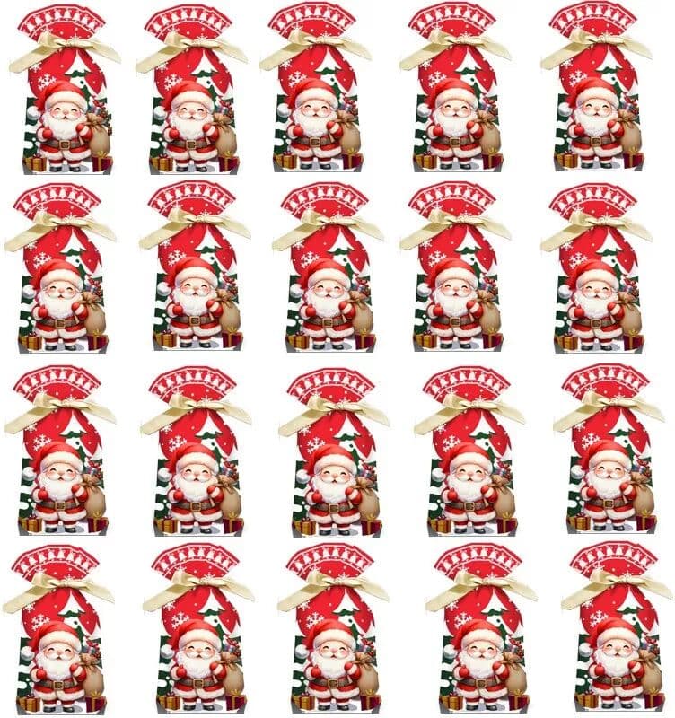 INF Weihnachts-Süßigkeitstüten - Verschneiter Waldsegen 12x17cm (50er-Pack) - Festliche Geschenkverpackung