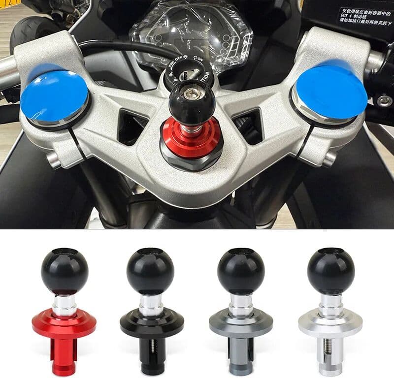 HICurves Motorcycle Navigation Mobile Phone Bracket Front Fork Upper Top Triple Clamp Screw Cap For Daytona 660 2024