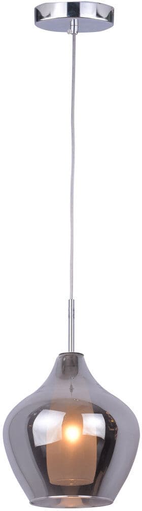 Azzardo Amber Milano 1 - Light Chrome Unique/Statement Pendant Chrome 25cm H X 17cm W X 17cm D