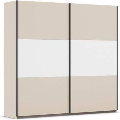 Schwebetürenschrank RAUCH "Kleiderschrank Schrank Garderobe Garderobenschrank Wäscheschrank NEO", beige (beige (champagner), alpinweiß), B:218cm H:210cm T:59cm, Holzwerkstoff, Schränke, Schwebetürenschrank, mit großzügigem Stauraum und vielfältigen...