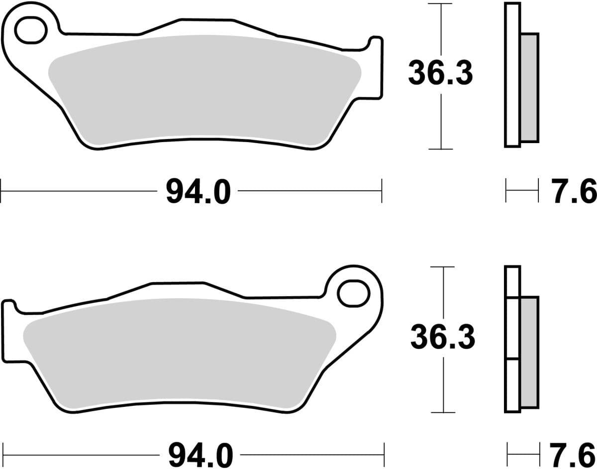 Jeu de plaquettes de frein BREMBO 07BB04SX