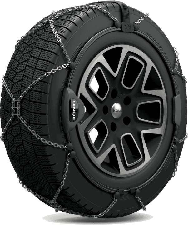 2 Chaînes Neige Métalliques Classiques Konig Reflex Cross 243