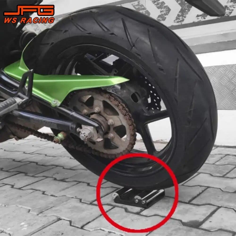 JFGRACING Motorcycle Tire Cleaning Stand Universal Wheel Cleaning Bracket Set Tire Wash Bracket Chain Clean Ramp for KTM HONDA YAMAHA