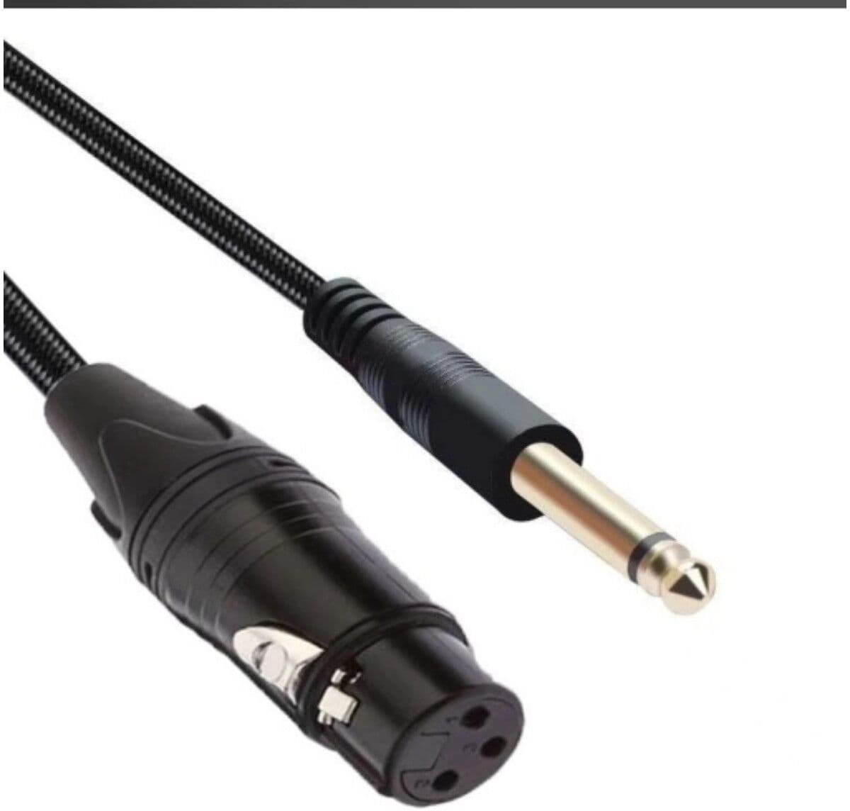 INF 3m XLR-Kabel männlich zu weiblich – geflochtenes, geschirmtes Kabel, mit Phantomspeisung kompatibel für Mikrofone,