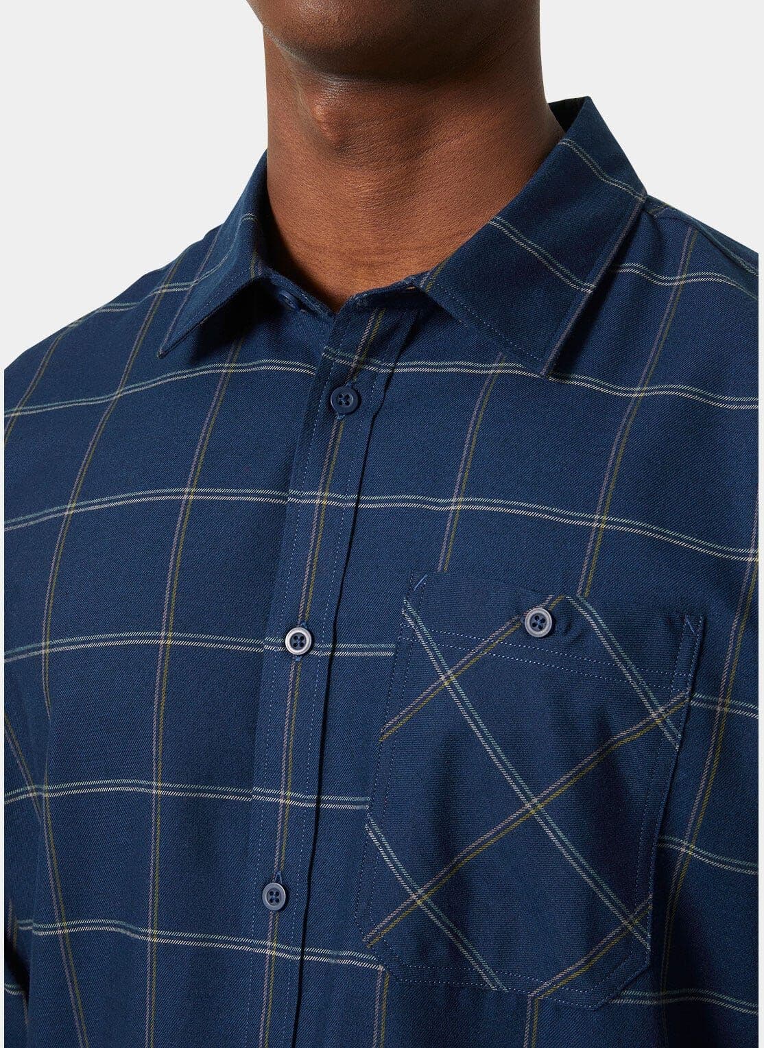 Helly Hansen Men's Aker Flannel Long Sleeve Shirt - Blue - XL