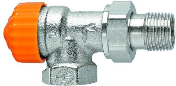 Heimeier Eclipse Thermostat-Ventilunterteil 9113-01.000 Rp 3/8xR 3/8, Eck, mit automatischer Durchflussregelung