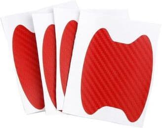Smart Shopping Spot Car Door Sticker Carbon Fiber Protection Film, Scratch Resistant Handle Cover, Auto Exterior Styling Accessory red