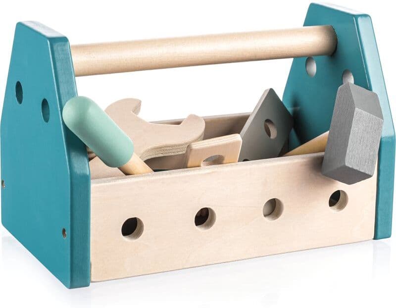 Zopa Wooden Tool Box σετ εργαλείων Blue 14 τμχ