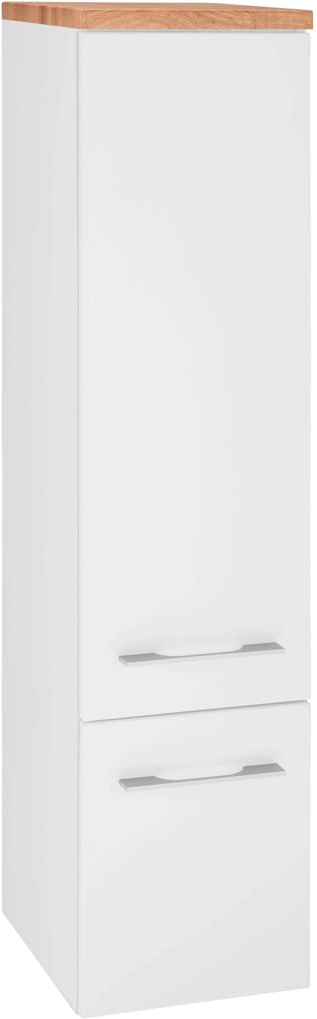 Midischrank WELLTIME "Davos", weiss (weiß, weiß, matt), B:30cm H:130cm T:35cm, Schränke, Midischrank weiß, weiß, matt B/H/T: 30cm x 130cm x 35cm